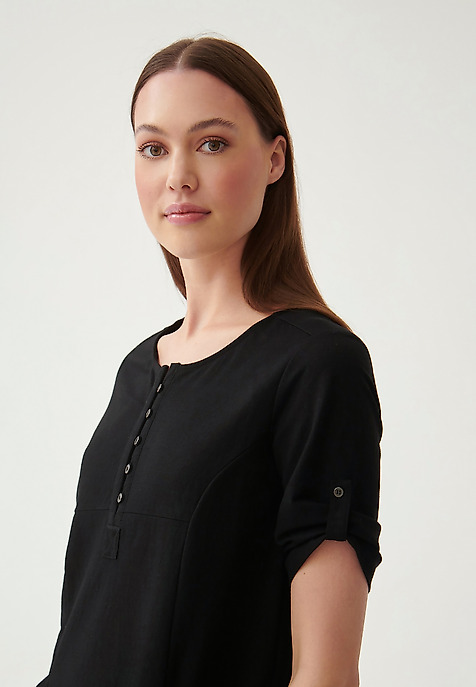 ROCHIE TRICOTATĂ PÂNĂ LA GENUNCHI LINIA NEGRU 2