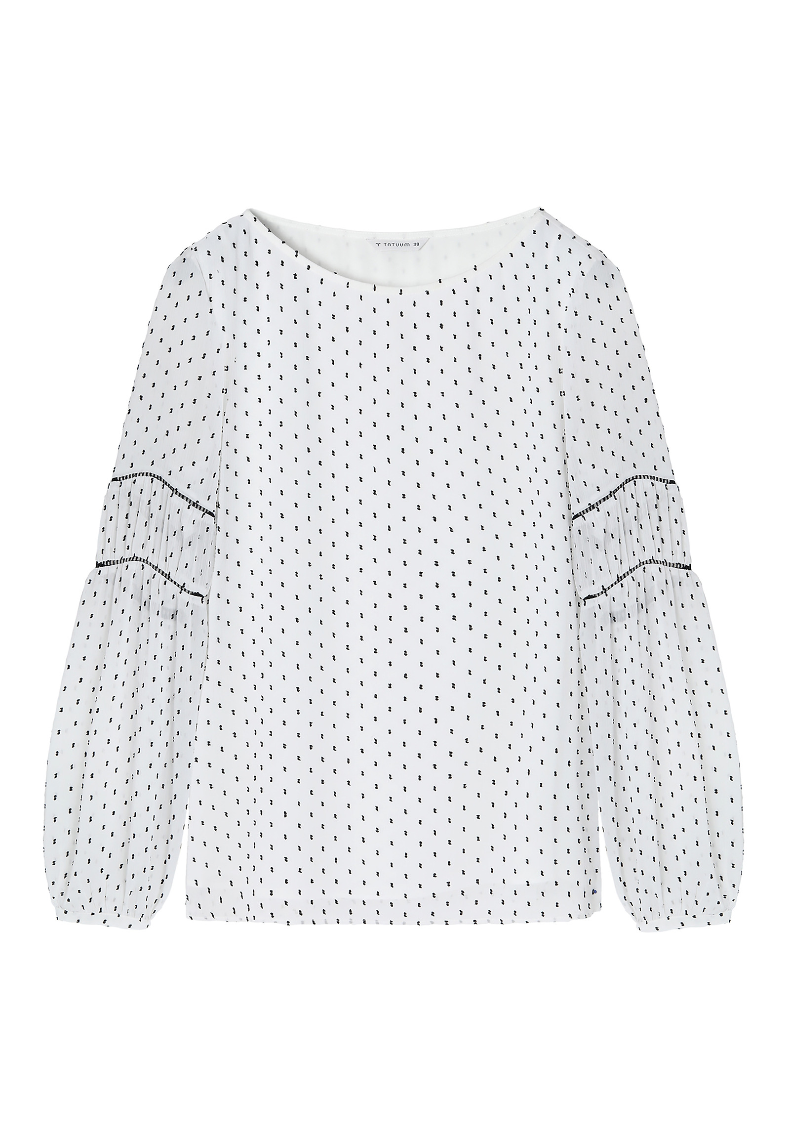 DÁMSKA VZOROVANÁ TEXTILNÁ BLÚZKA S NAFÚKNUTÝMI RUKÁVMI WENEKO DÁMSKA VZOROVANÁ TEXTILNÁ BLÚZKA S NAFÚKNUTÝMI RUKÁVMI WENEKO VIACFAREBNÝ 92483