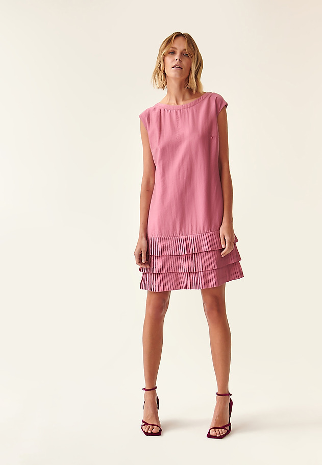 LADIES' DRESS WITH PLACKET SKAMPIANA LADIES' DRESS WITH PLACKET SKAMPIANA PINK 2