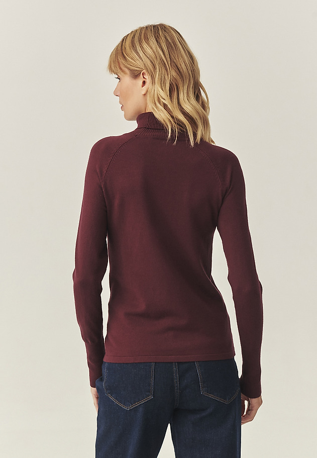 KLASSZIKUS TURTLENECK PULÓVER - NEKOKI KLASSZIKUS TURTLENECK PULÓVER - NEKOKI PIROS 2
