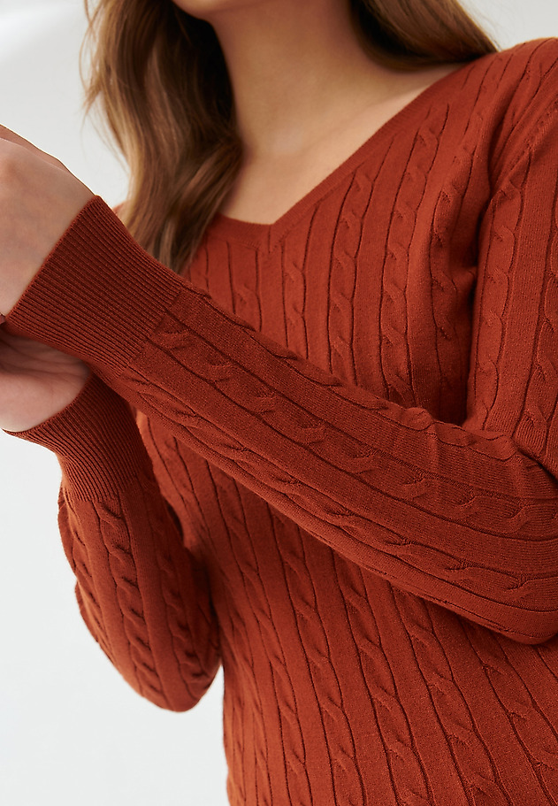 LADIES’ V-SHAPED SWEATER WIRO LADIES’ V-SHAPED SWEATER WIRO ORANGE 5