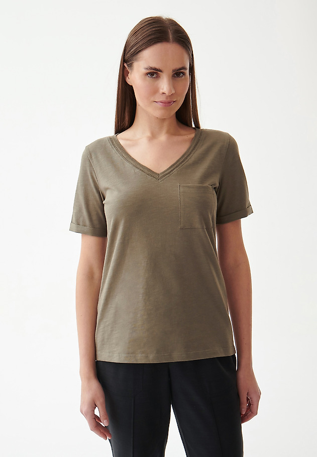 LADIES' T-SHIRT WITH A POCKET MIMI LADIES' T-SHIRT WITH A POCKET MIMI KHAKI 3