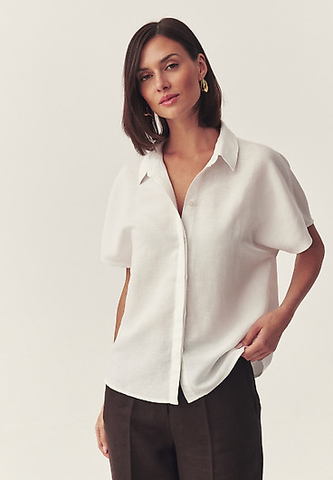 PUDEŁKOWA KOSZULA Z LNEM - ERLA PUDEŁKOWA KOSZULA Z LNEM - ERLA