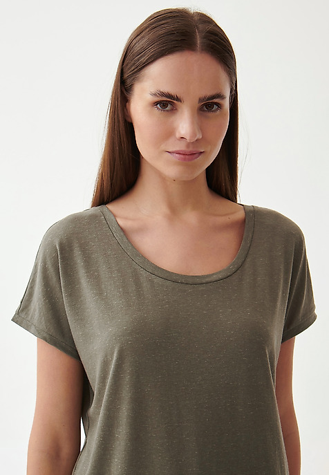 LADIES' SHORT-SLEEVED BLOUSE DAVIJA KHAKI 2