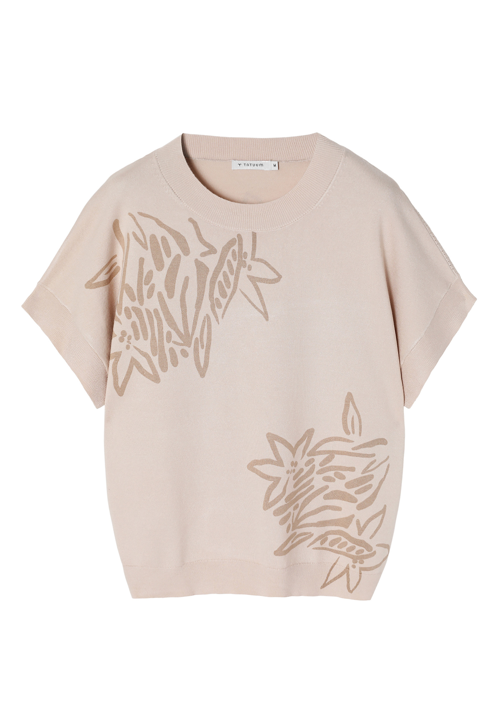 WZORZYSTY SWETER DAMSKI Z KRÓTKIM KIMONOWYM RĘKAWEM - LIMIKO 1 WZORZYSTY SWETER DAMSKI Z KRÓTKIM KIMONOWYM RĘKAWEM - LIMIKO 1 BEŻOWY 95973
