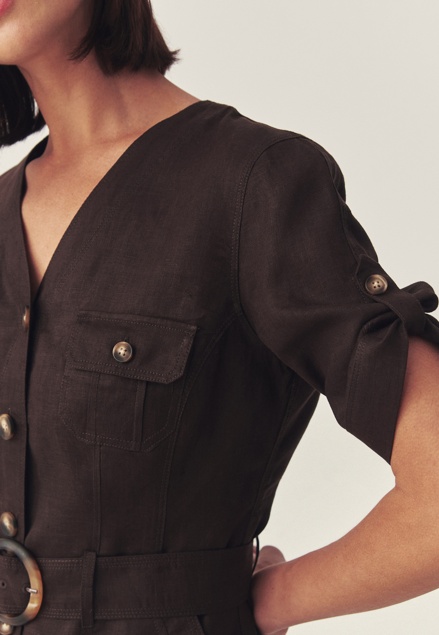 LNĚNÉ KOŠILOVÉ ŠATY – SOFORIA