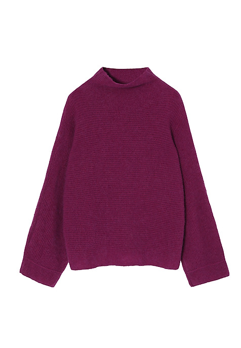 LADIES' TURTLENECK JUMPER WITH WIDE SLEEVES — MAZZY 1 PURPLE 2