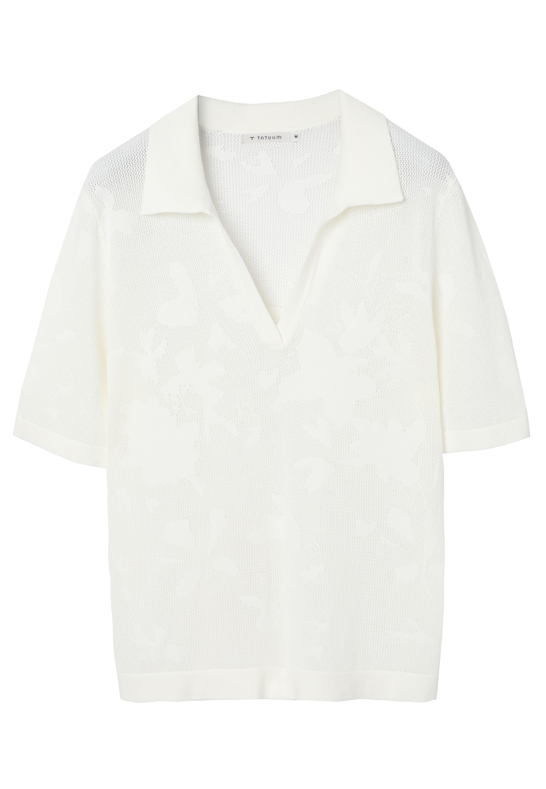 PLETENÁ BLŮZA S KRAKOVANÝM VZOREM - ZURRA BÍLÁ 2