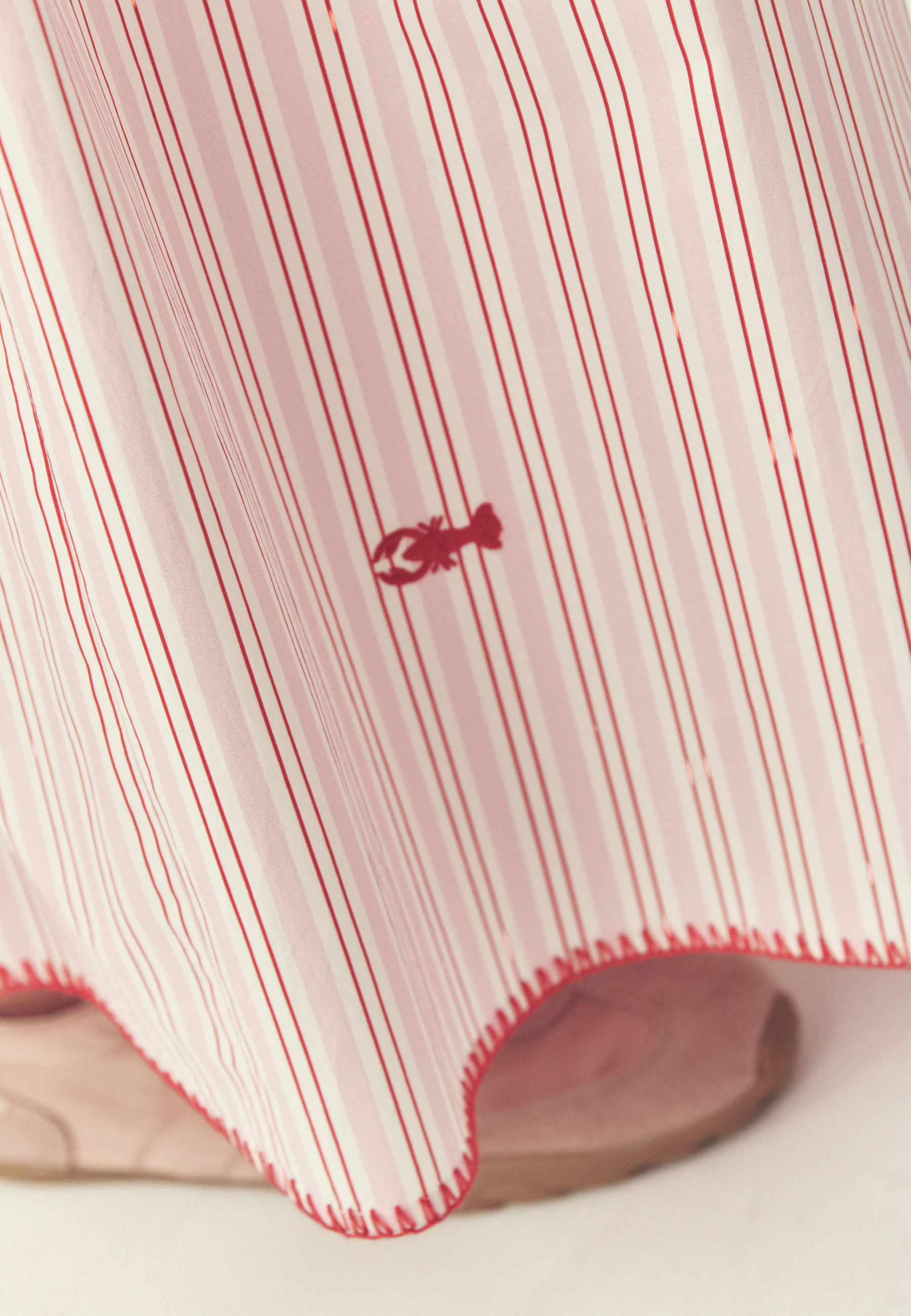 BAWEŁNIANA SPÓDNICA W PASKI - CORI RÓŻOWY 2