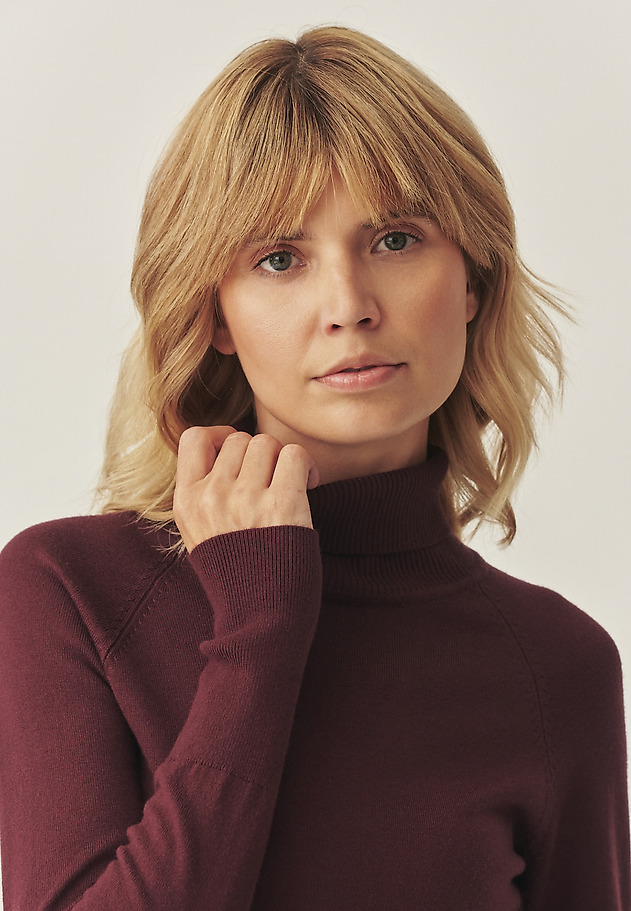 KLASSZIKUS TURTLENECK PULÓVER - NEKOKI KLASSZIKUS TURTLENECK PULÓVER - NEKOKI PIROS 5