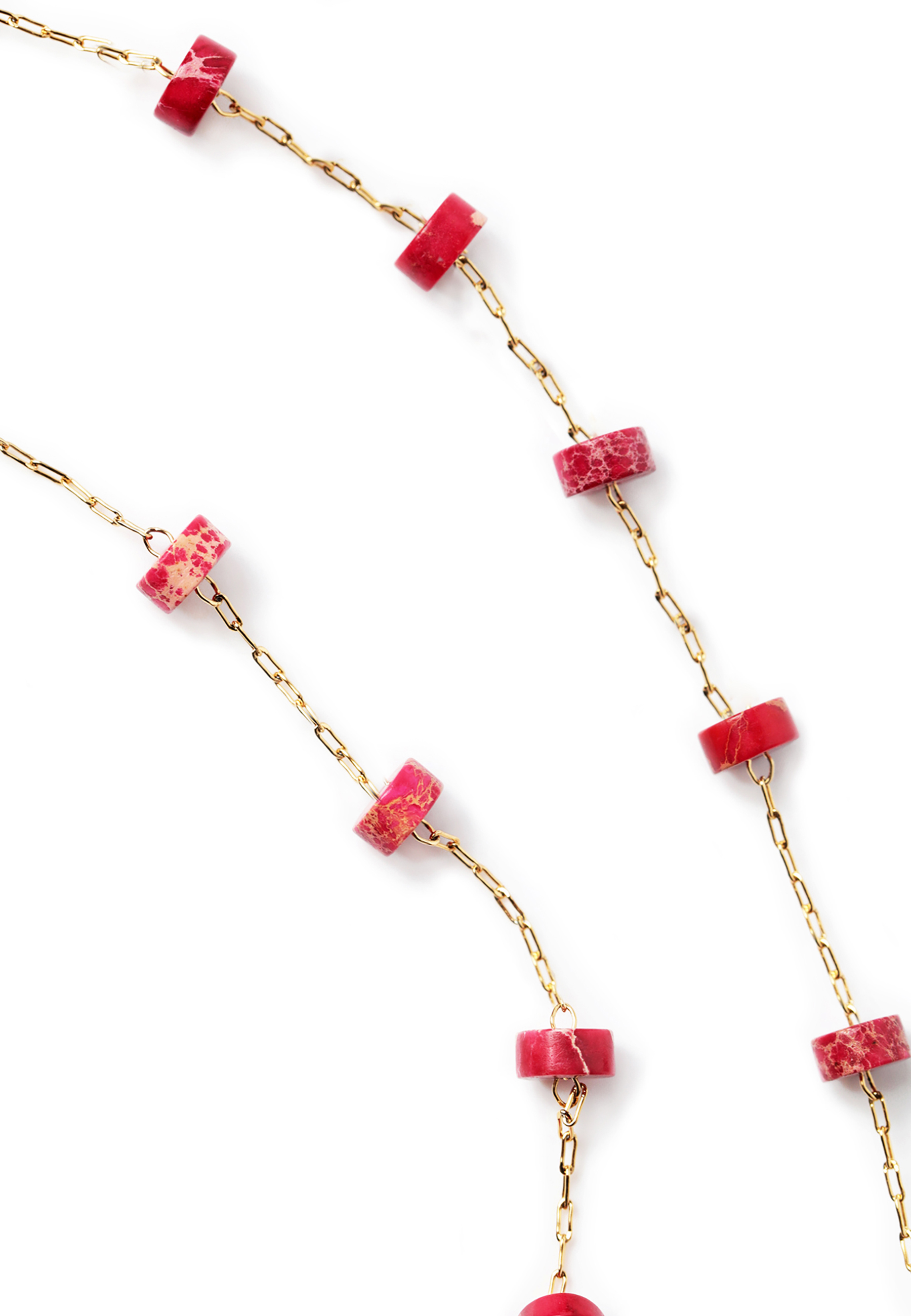 NÁHRDELNÍK Z JASPISU LINO RŮŽOVÁ 2