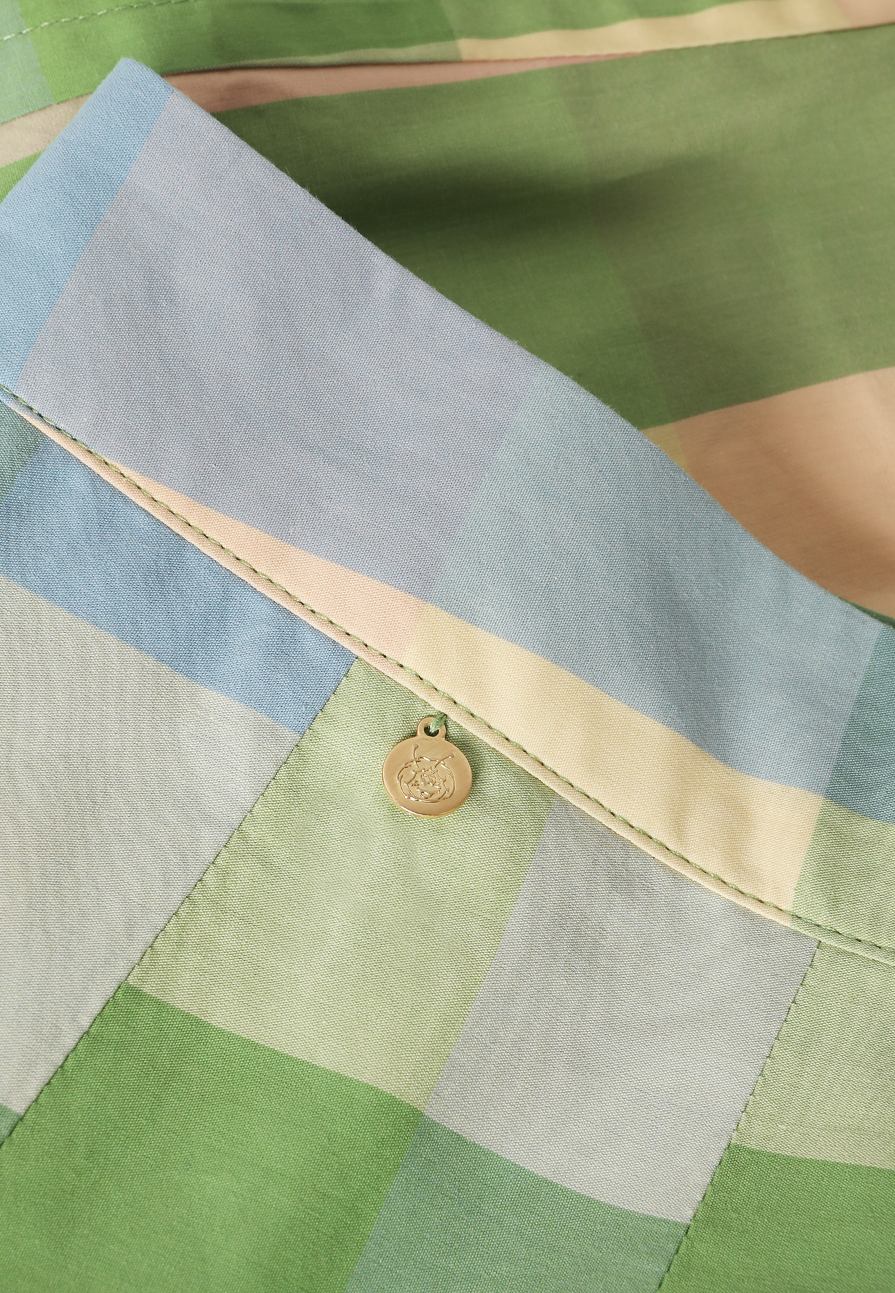 COTTON SKIRT WITH PASTEL CHECK PATTERN - TAFTIKO 3 GREY 2