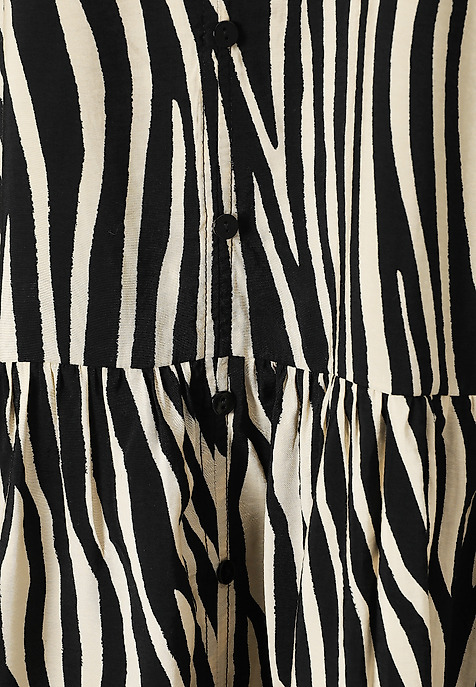 PATTERNED DRESS WITH VISCOSE - MARLENA BLACK 2