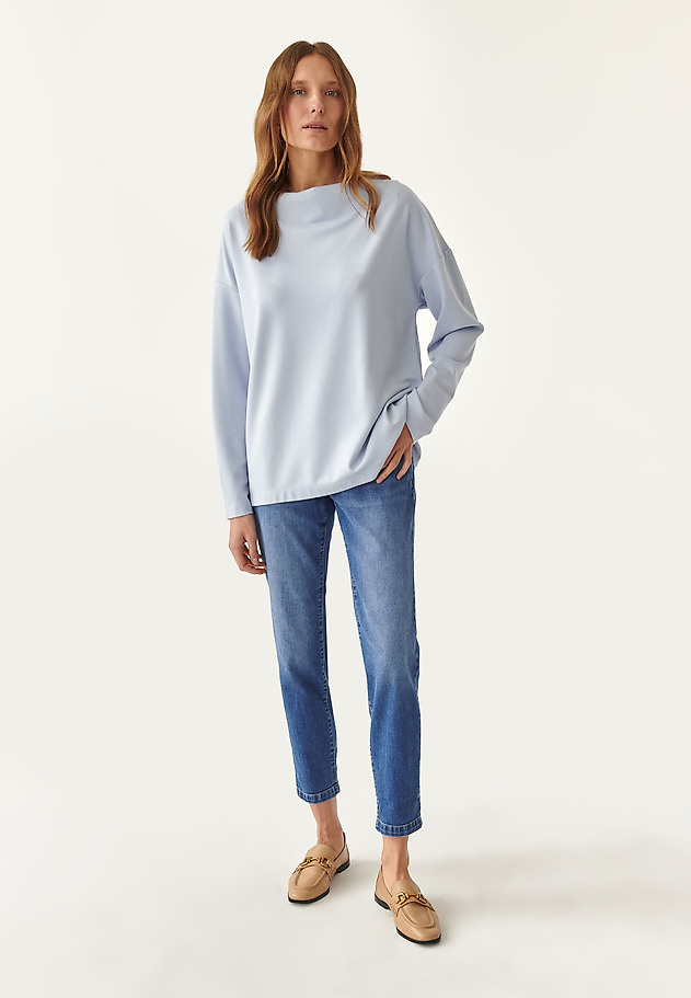 LOW-CUT LADIES' SWEATSHIRT KONCZI LOW-CUT LADIES' SWEATSHIRT KONCZI NIEBIESKI 2