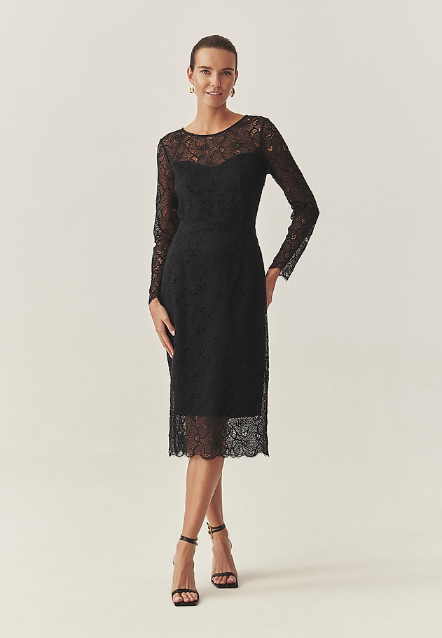 FITTED DRESS WITH LACE - JULIJA FITTED DRESS WITH LACE - JULIJA BLACK 3