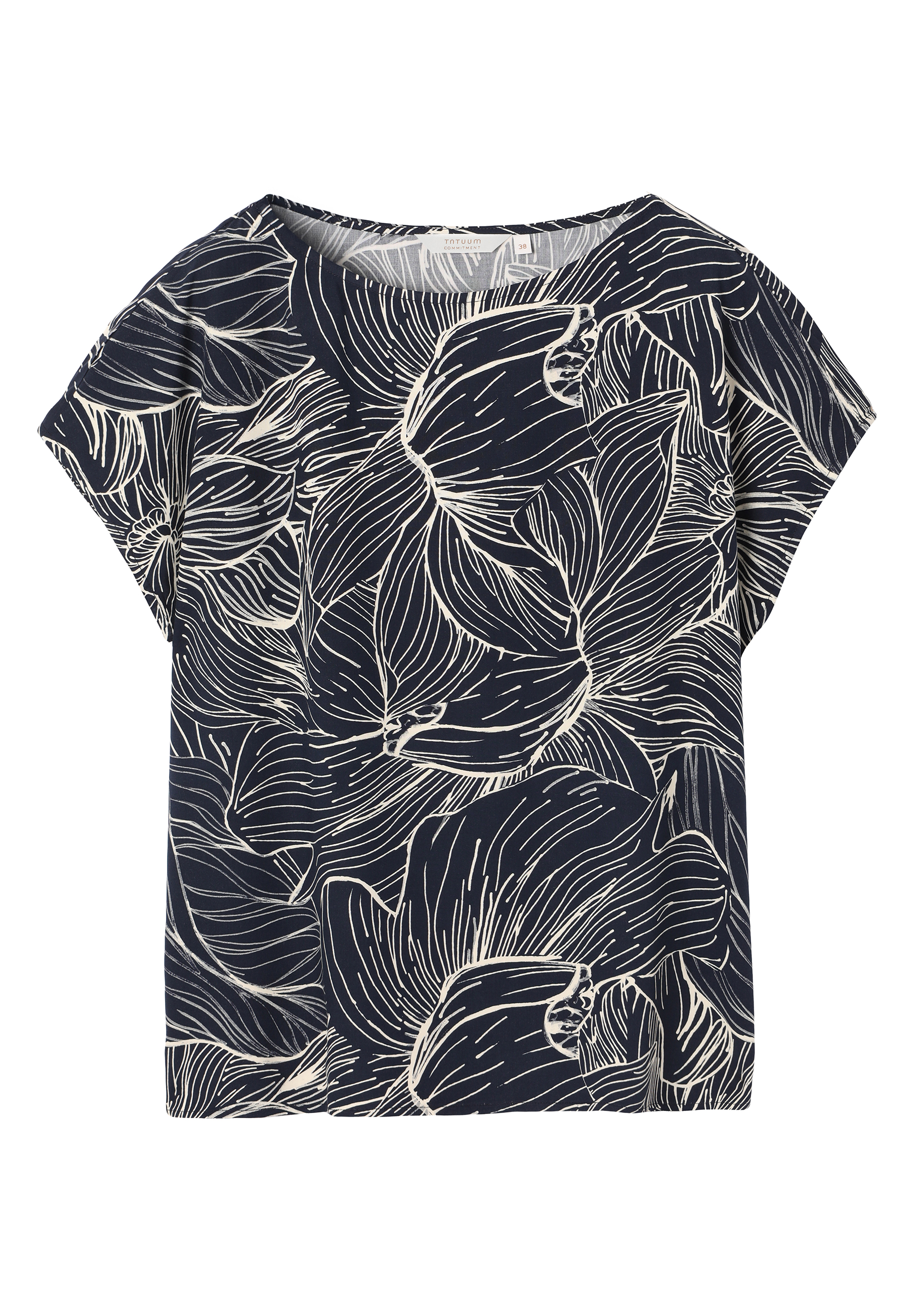 WZORZYSTA BLUZKA Z WISKOZĄ LENZING™ ECOVERO™ -  OMA 1