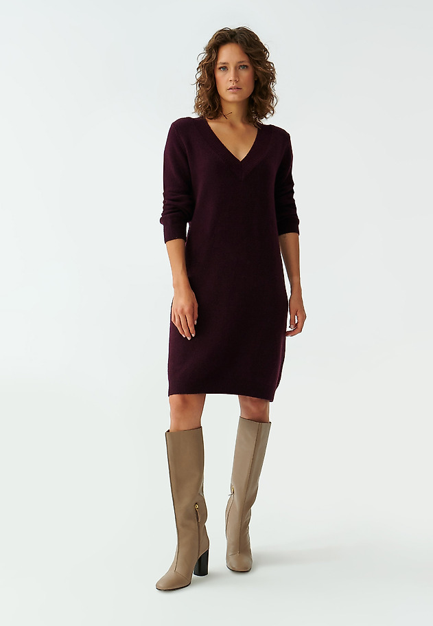 LADIES’ LONG-SLEEVED DRESS PLITI LADIES’ LONG-SLEEVED DRESS PLITI RED 1