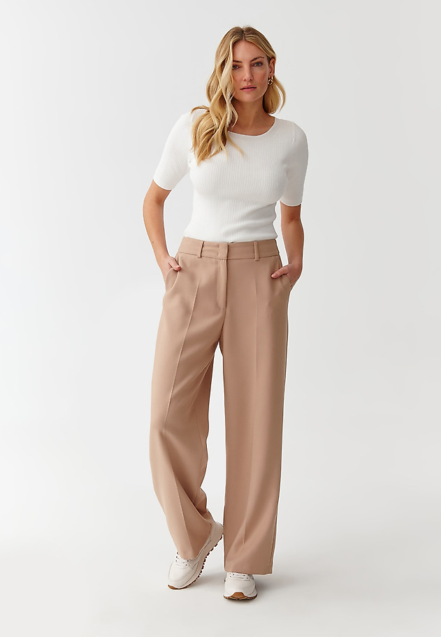 FITTED RIBBED LADIES’ SWEATER - SALMIKO FITTED RIBBED LADIES’ SWEATER - SALMIKO ECRU 2