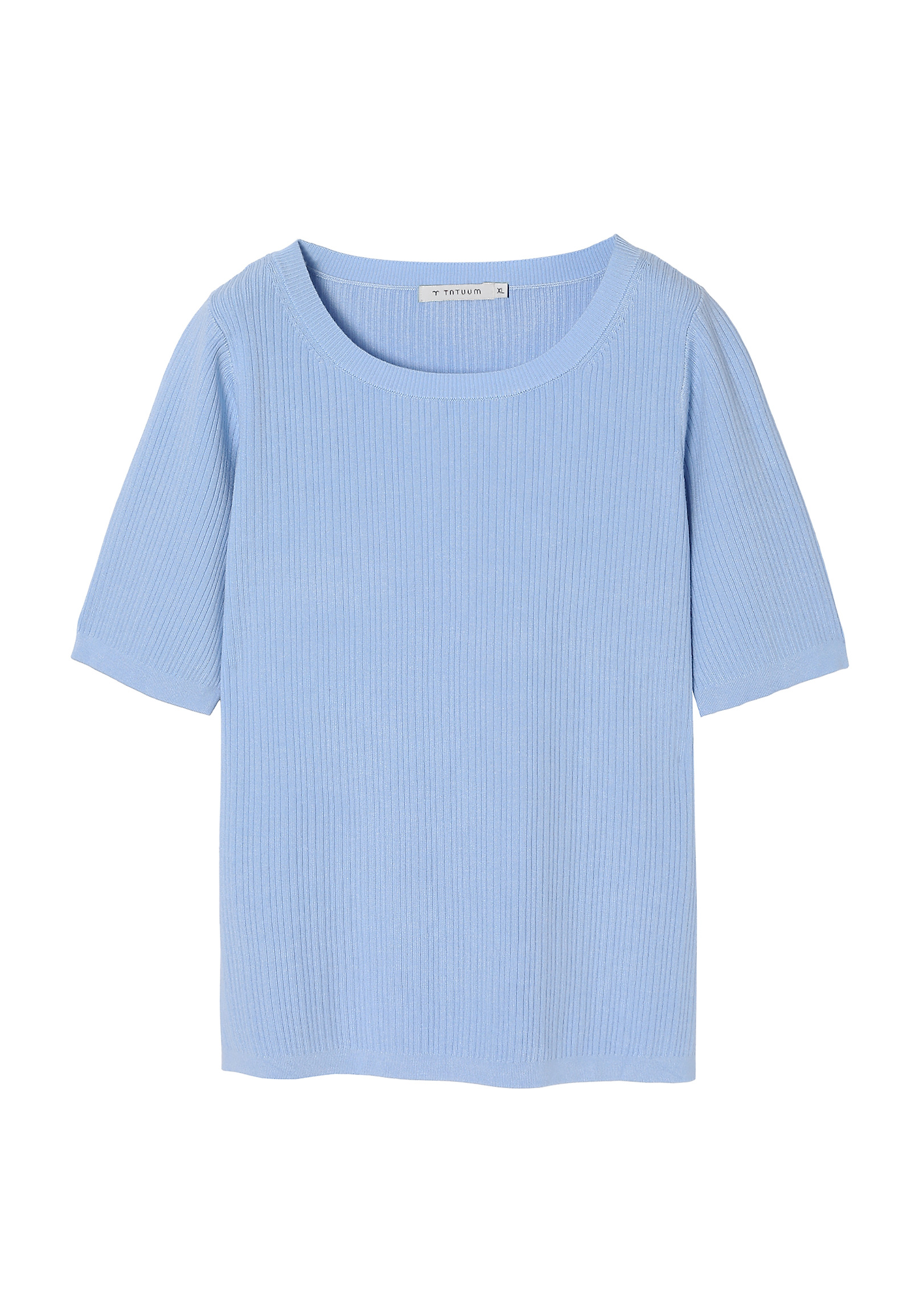 DOPASOWANY SWETER DAMSKI W PRĄŻKI - SALMIKO DOPASOWANY SWETER DAMSKI W PRĄŻKI - SALMIKO NIEBIESKI 94985