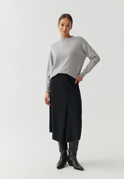LADIES’ KNEE-LENGTH SKIRT WALIA BLACK 2