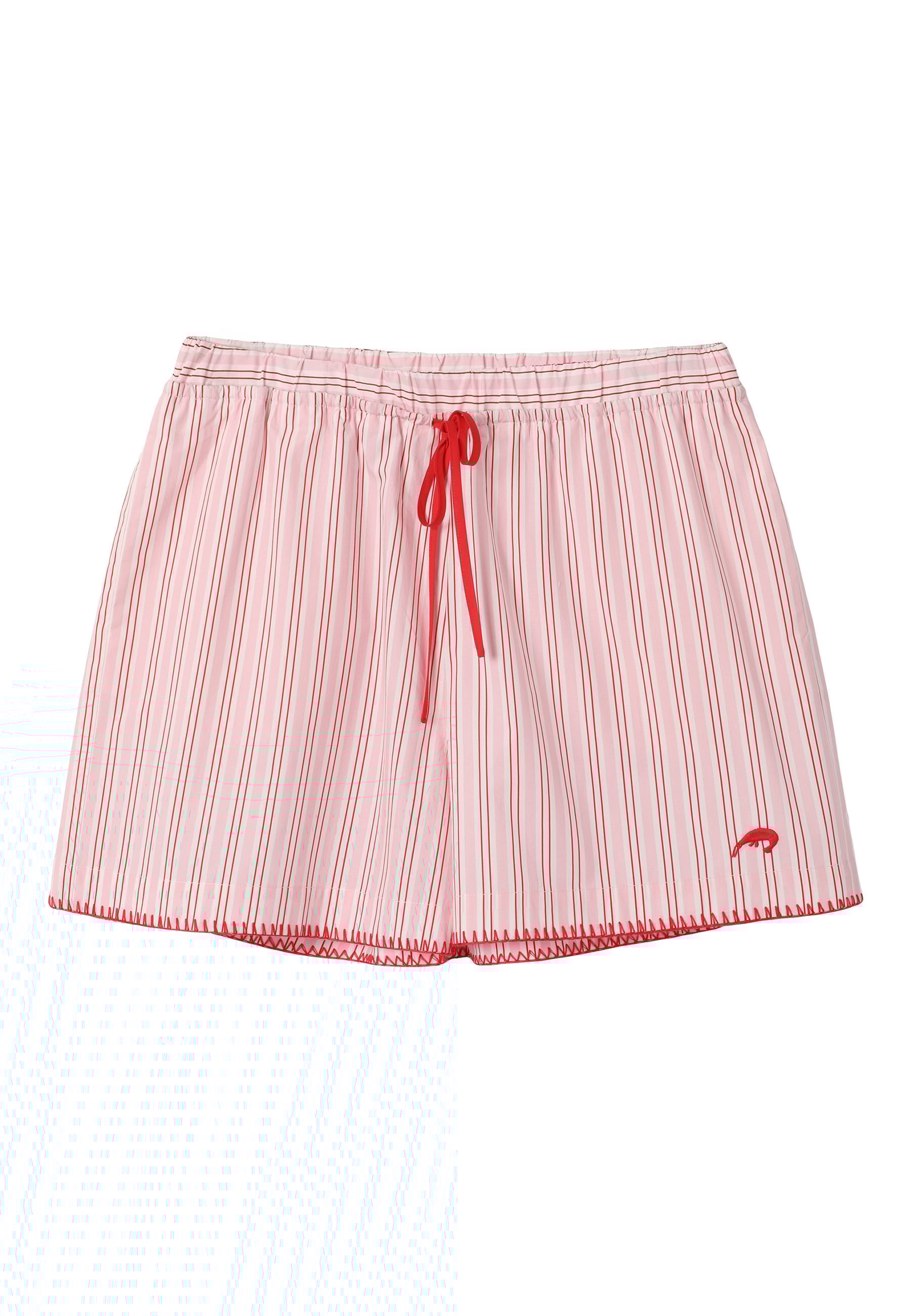 PANTALONI SCURȚI DIN BUMBAC ÎN DUNGI – CALMA