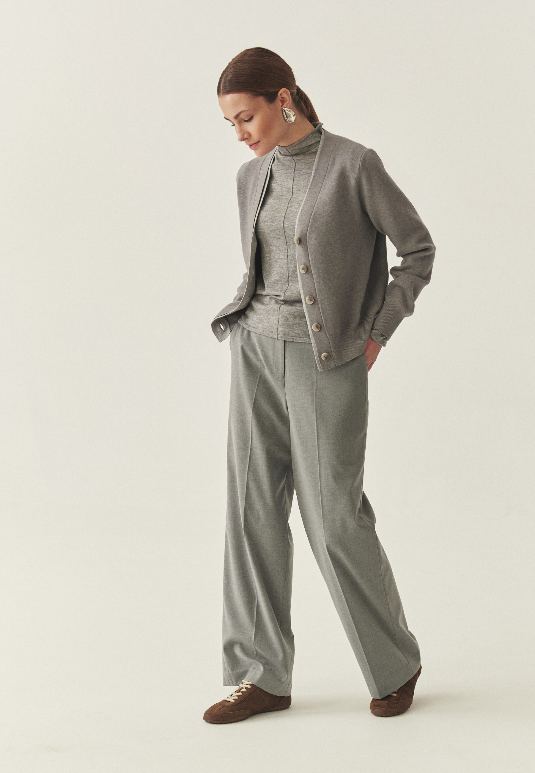 KARDIGAN Z WISKOZĄ LENZING™ ECOVERO® - NIXIE SZARY 2