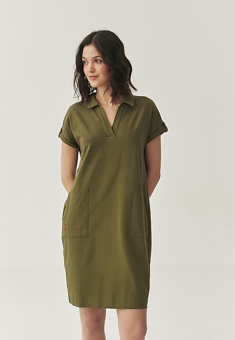 BAVLNENÉ ŠATY - SACO KHAKI 2