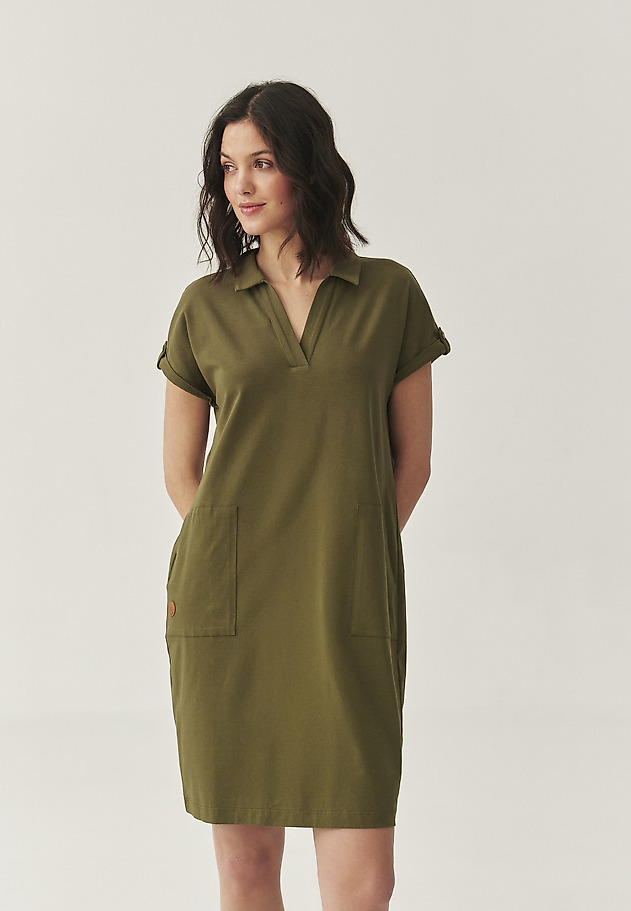 BAWEŁNIANA SUKIENKA — SACO BAWEŁNIANA SUKIENKA — SACO KHAKI 1