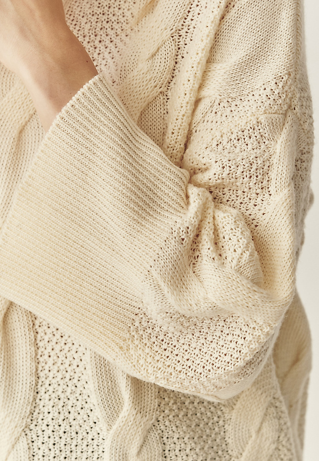 CASUALOWY SWETER Z KASZMIREM - WILLMA CASUALOWY SWETER Z KASZMIREM - WILLMA BEŻOWY 4