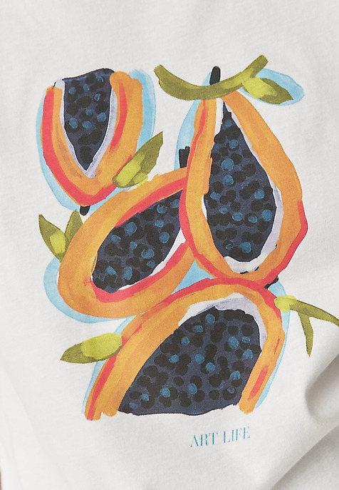 TRICOU DIN BUMBAC - LALI 2 ALB 2