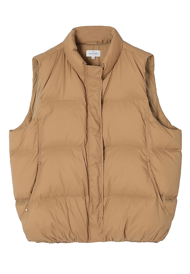 DOWN VEST WITH ELASTIC FINISH - SAWA DOWN VEST WITH ELASTIC FINISH - SAWA BEIGE 6