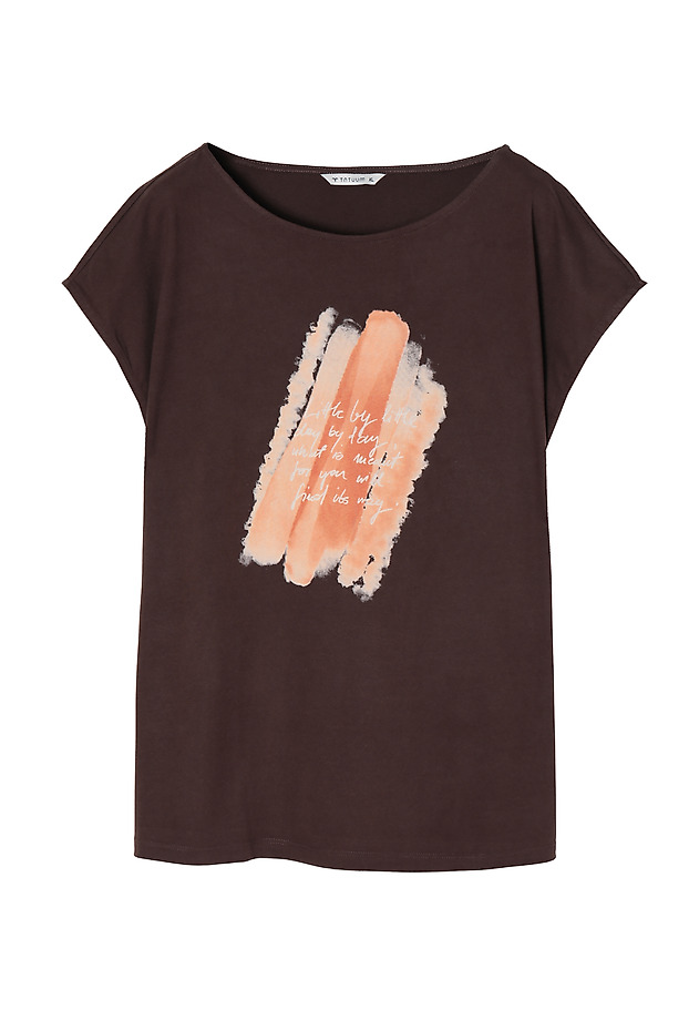 T-SHIRT DAMSKI Z BAWEŁNY AMANDA T-SHIRT DAMSKI Z BAWEŁNY AMANDA BRĄZOWY 5