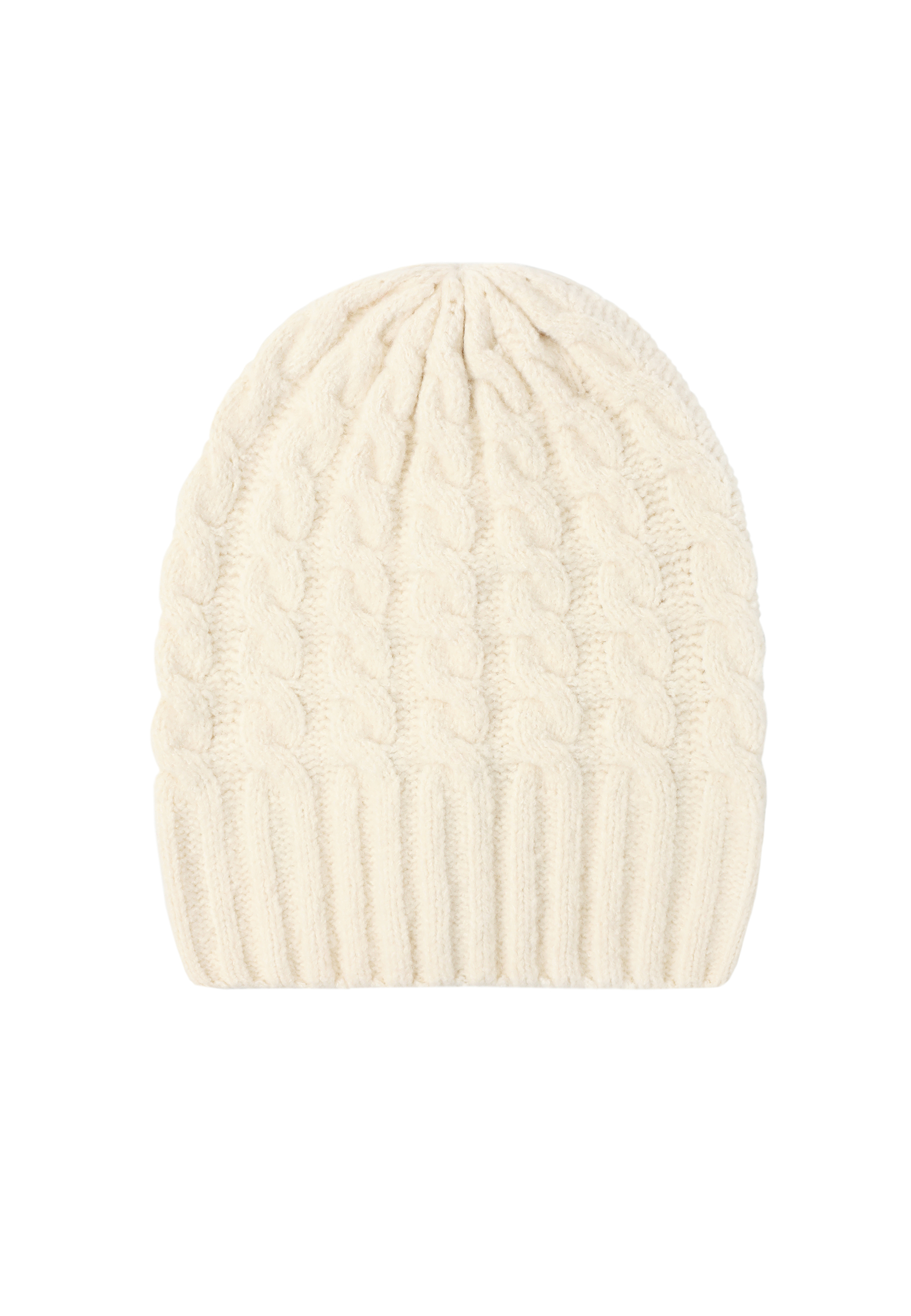 CZAPKA Z DOMIESZKĄ WEŁNY - VOLISA ECRU 2