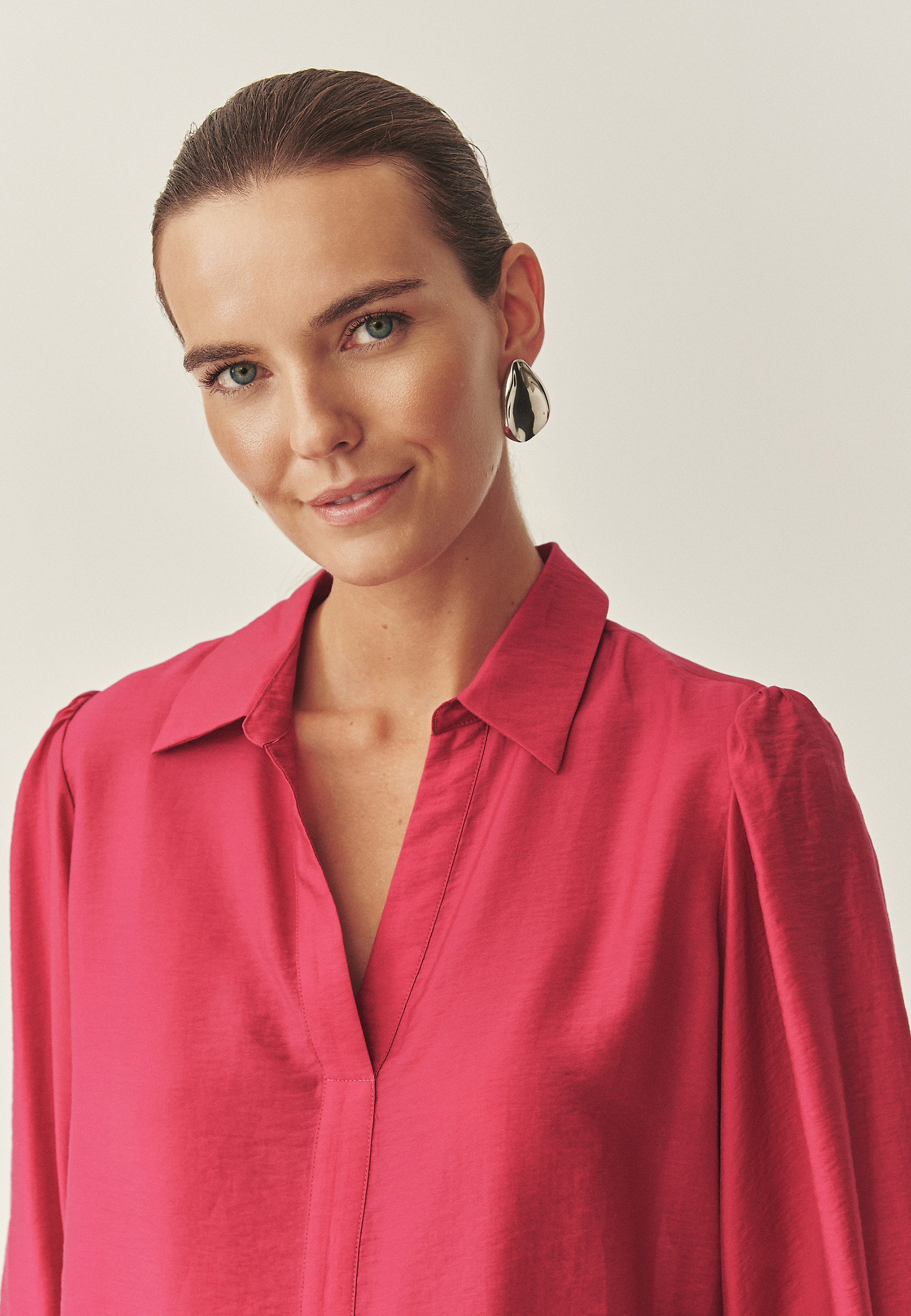 CREPE BLOUSE WITH VISCOSE - LANA CREPE BLOUSE WITH VISCOSE - LANA PINK 118247