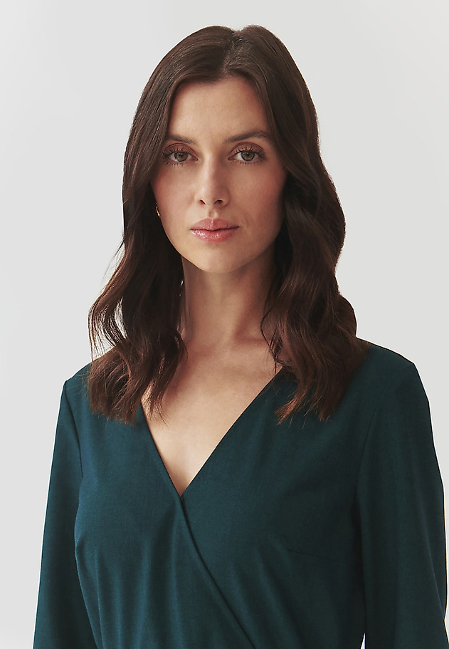FABRIC DRESS WITH ENVELOPE CUT — ZEREWIANA FABRIC DRESS WITH ENVELOPE CUT — ZEREWIANA ZIELONY 4