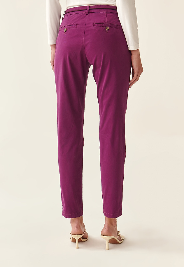 SPODNIE DAMSKIE TYPU CHINO HINO SPODNIE DAMSKIE TYPU CHINO HINO FIOLETOWY 3