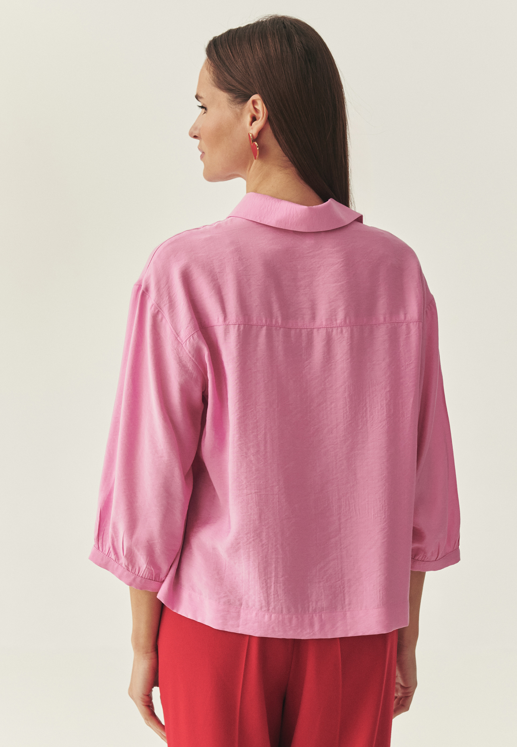 KOSZULA Z WISKOZĄ LENZING™ ECOVERO™ - FREDO RÓŻOWY 2