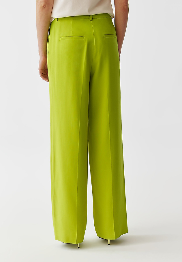 LADIES’ CUFFED WIDE LEG TROUSERS - MASDA 2 LADIES’ CUFFED WIDE LEG TROUSERS - MASDA 2 ZIELONY 3