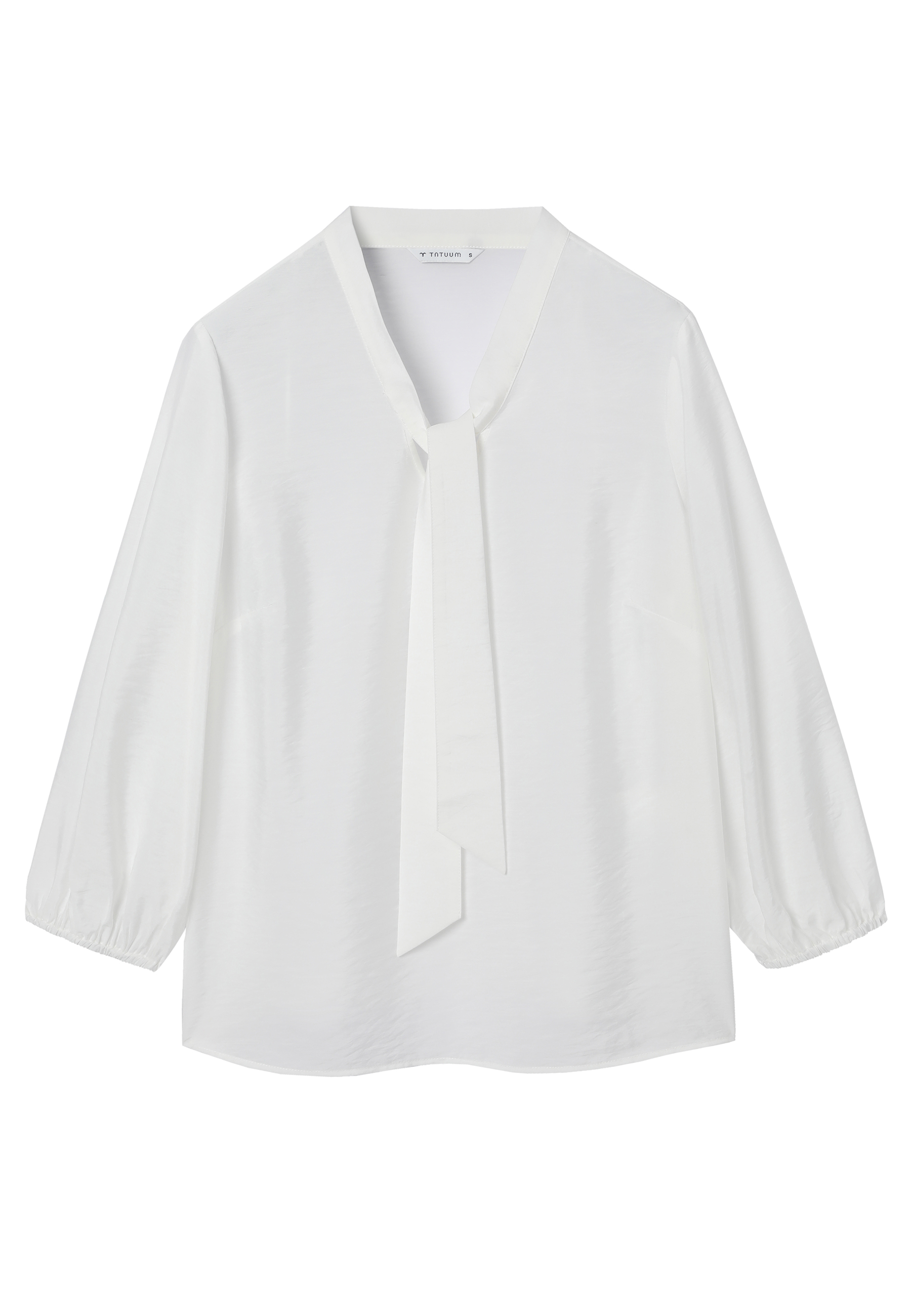 HEDVÁBNÁ BLŮZA S MAŠLÍ U VÝSTŘIHU - MIRVA BÍLÁ 2