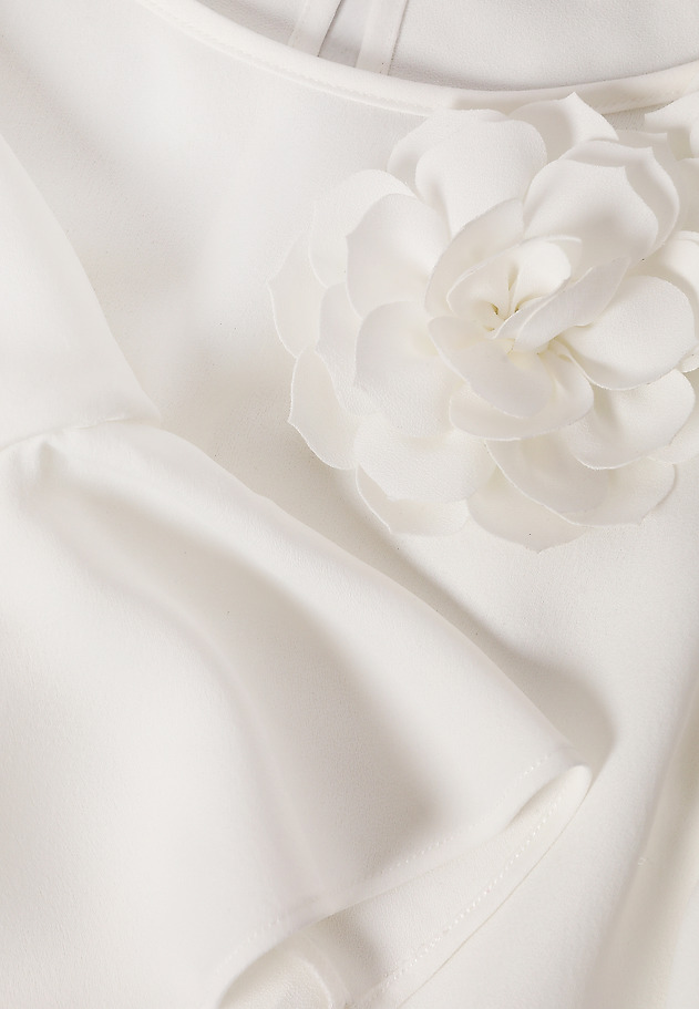 WOVEN BLOUSE WITH FLORAL DECORATION - AURELIS WOVEN BLOUSE WITH FLORAL DECORATION - AURELIS ECRU 7