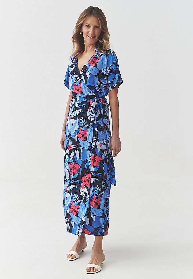 ENVELOPE PATTERNED VISCOSE DRESS - ZERWI ENVELOPE PATTERNED VISCOSE DRESS - ZERWI MULTIKOLOR 6