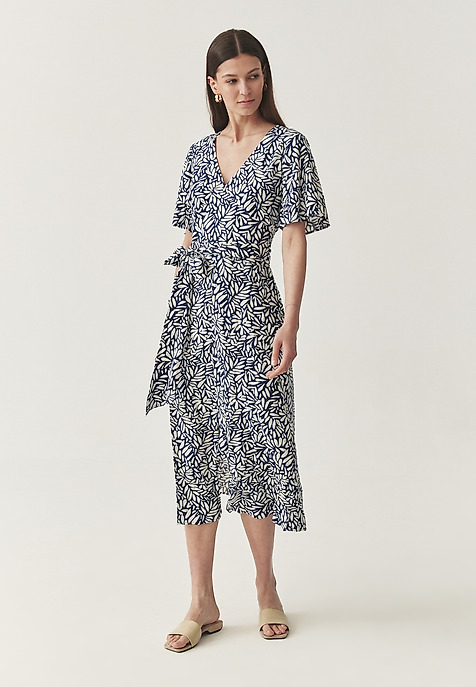 LADIES' DRESS IN LENZING™ ECOVERO™ VISCOSE - MATSE CZ BLUE 2