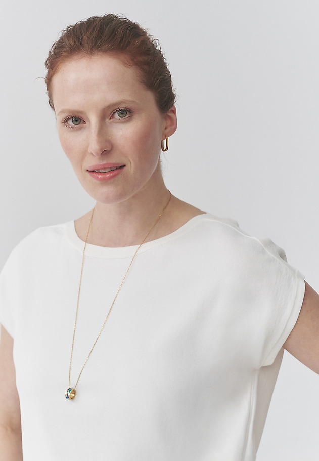 OVERSIZED BLOUSE IN VISCOSE YARN - DOLBY OVERSIZED BLOUSE IN VISCOSE YARN - DOLBY ECRU 1