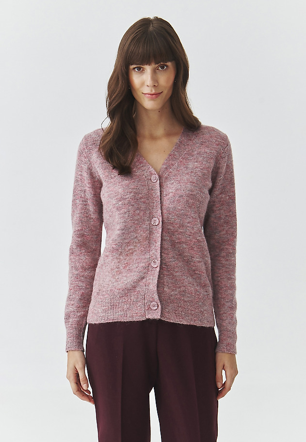 LADIES' JUMPER WITH BUTTONS AND A V-NECK — AUTUMN LADIES' JUMPER WITH BUTTONS AND A V-NECK — AUTUMN FIOLETOWY 2