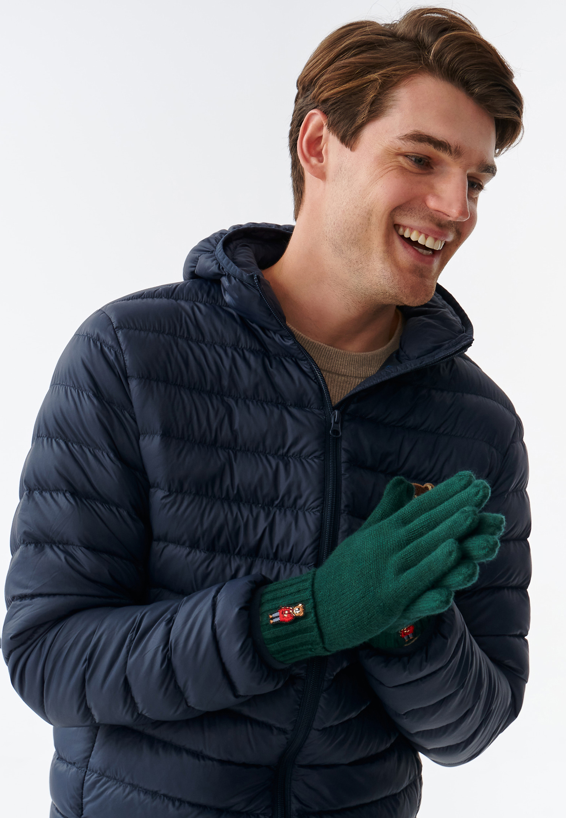 RĘKAWICZKI MĘSKIE DZIANINOWE TREW ZIELONY 2