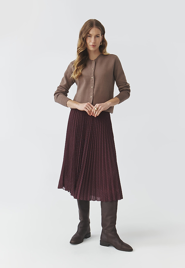 LADIES' BOMBER SWEATER WITH PRESS STUDS- ANGIE LADIES' BOMBER SWEATER WITH PRESS STUDS- ANGIE BEŻOWY 3
