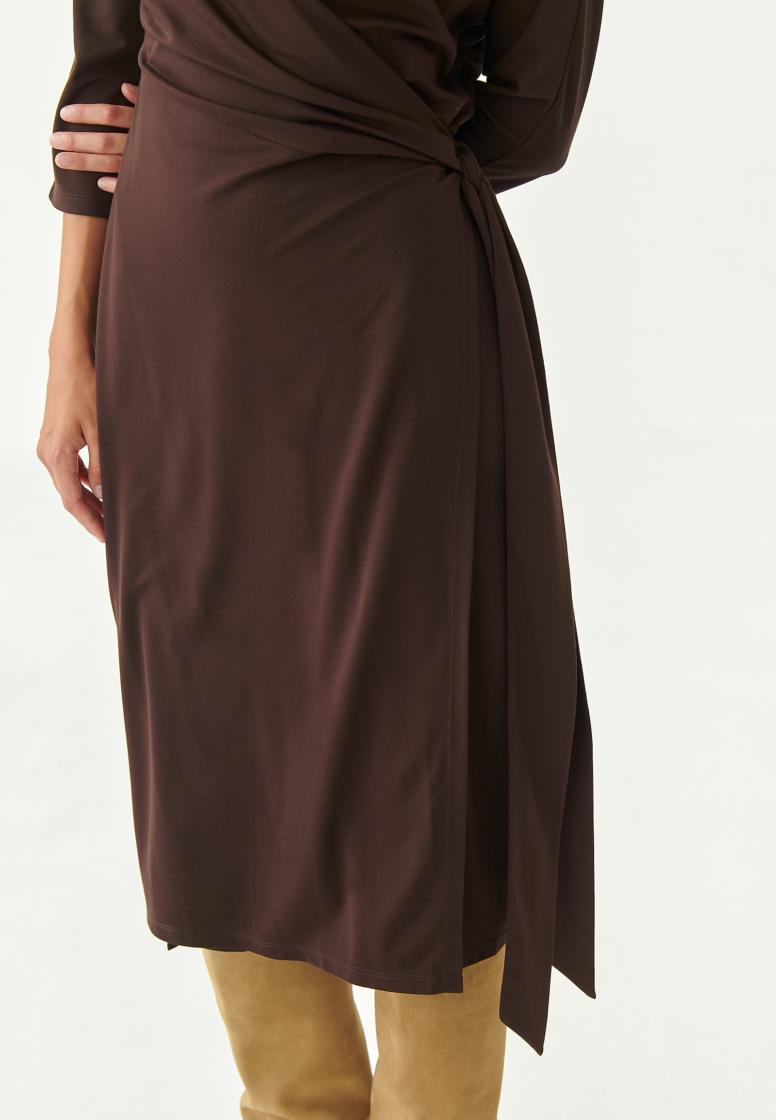 LADIES' WRAP DRESS MIROKO LADIES' WRAP DRESS MIROKO BROWN 81426