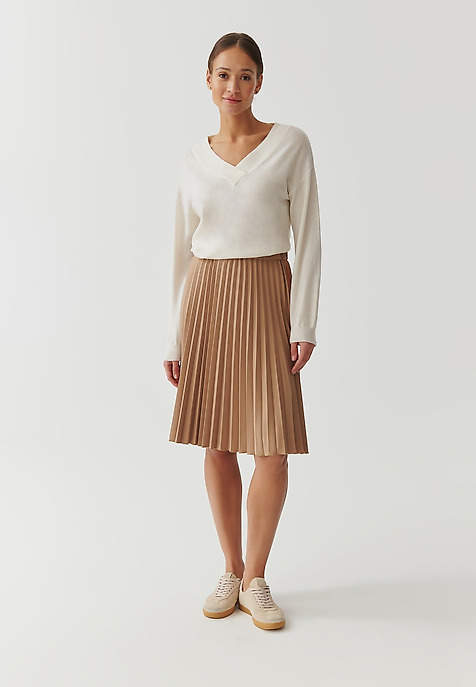 LADIES’ PLEATED SOLEIL SKIRT  - BARINALIA BEIGE 2