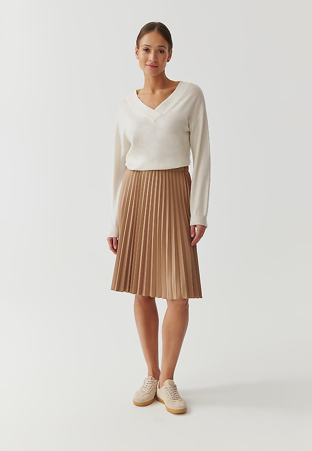 LADIES’ PLEATED SOLEIL SKIRT - BARINALIA LADIES’ PLEATED SOLEIL SKIRT - BARINALIA BEŻOWY 1