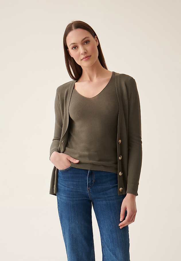 SWETER DAMSKI ZAPINANY NA GUZIKI PIMIKO SWETER DAMSKI ZAPINANY NA GUZIKI PIMIKO KHAKI 7